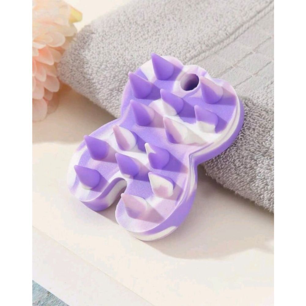 💕 $4 Bundled New silicone Shampoo Massager in tye dye Purple and White